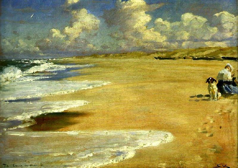 marie kroyer malar pa stenbjerg strand, Peter Severin Kroyer